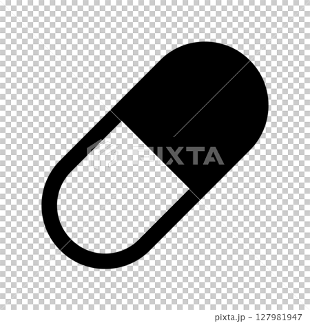 Capsule, medicine silhouette icon 127981947