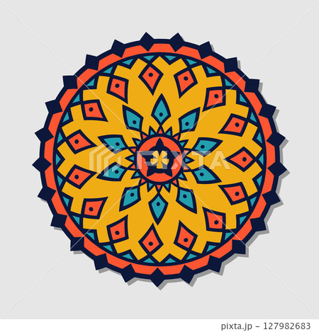 Flower mandala vector Flower mandala vector 127982683