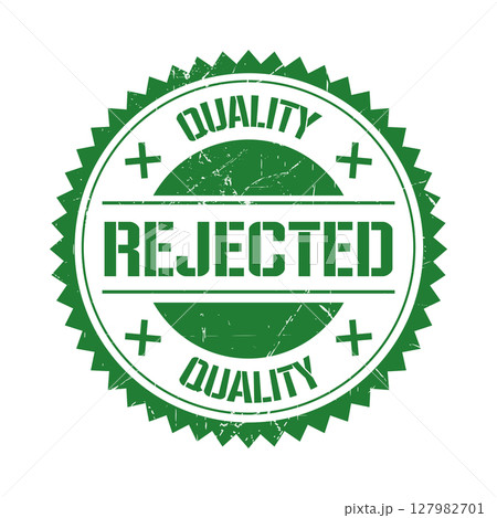 Rejected grunge vintage sign rubber stamp. 127982701