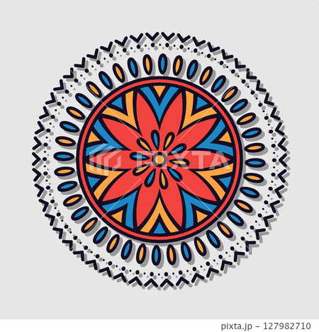 Flower mandala vector 127982710