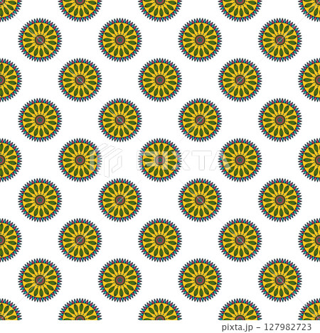 Seamless vector mandala pattern on white background Seamless vector mandala pattern on white background 127982723