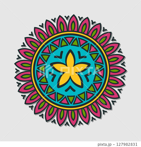 Vector floral mandala 127982831