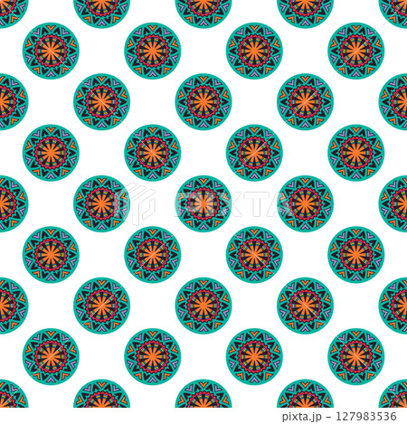 Seamless pattern flower mandala 127983536