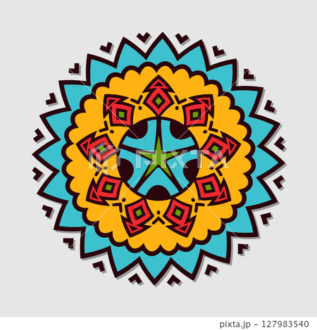 Vector bright mandala 127983540