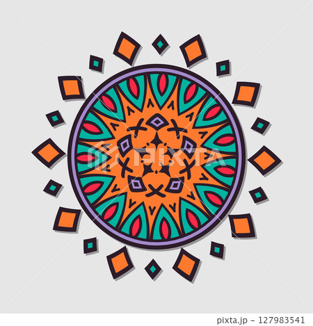 Vector floral mandala 127983541