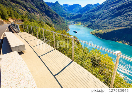 Ornesvingen viewing point Norway 127983943