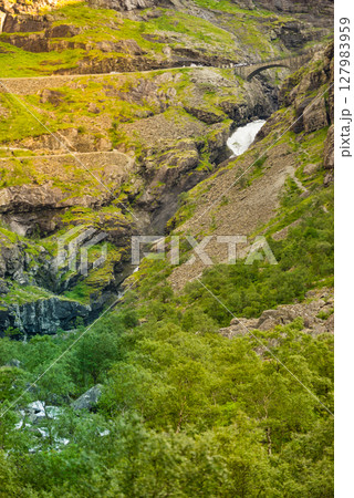 Trollstigen mountain road in Norway 127983959