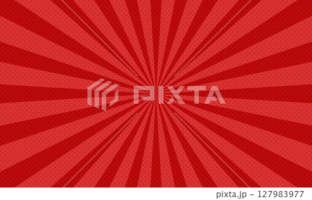 Red gradient pop art background in comic cartoon style with lines 127983977