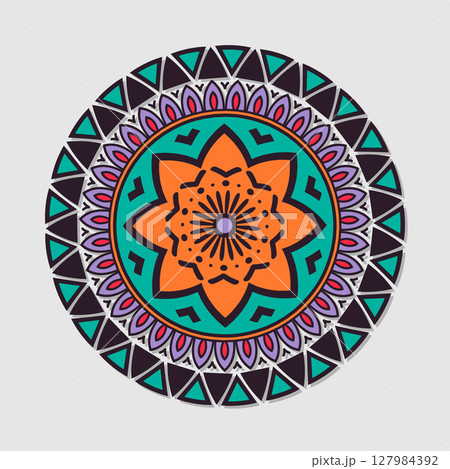 Vector bright mandala 127984392