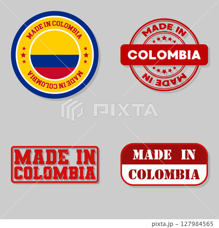 Set of stamps made in Colombia 127984565