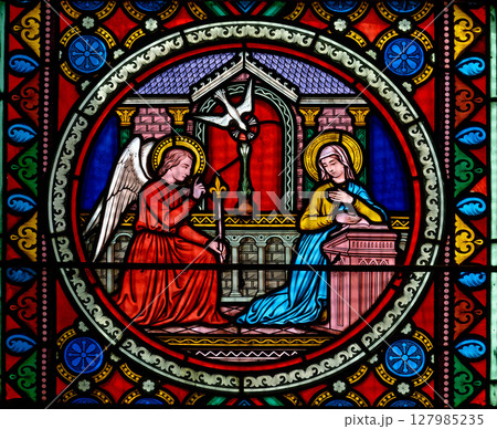 Annunciation to Mary by the Archangel Gabriel 127985235