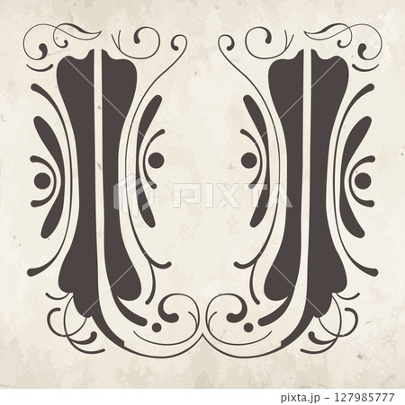 Decorative letter U 127985777