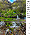 Small waterfall on the Georgian Military road. High quality photo 127986093