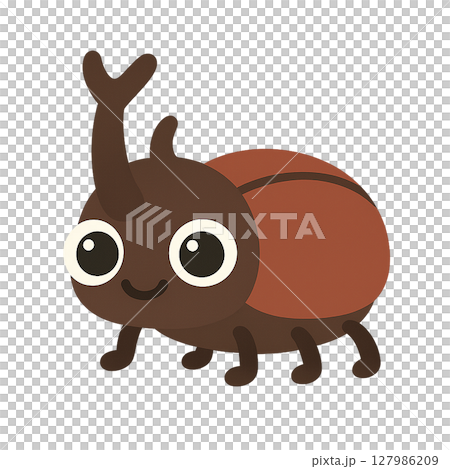 可愛風格的甲蟲插圖 可愛風格的甲蟲插圖 127986209