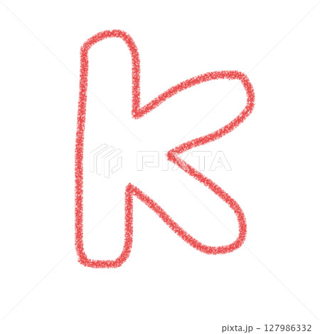 アルファベットK 手書き文字 かわいい 素材 赤 イラスト 素材 アイコン クレヨン風 アルファベットK 手書き文字 かわいい 素材 赤 イラスト 素材 アイコン クレヨン風 127986332