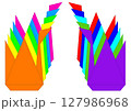 折り鶴のベクターイラスト 127986968