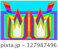 折り鶴のベクターイラスト 127987496