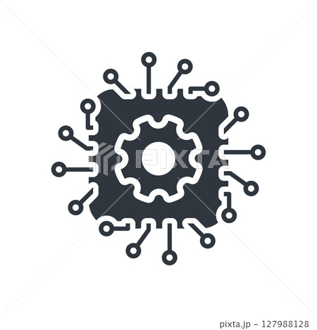 Artificial intelligence AI processor chip icon.AI Processor circuit vector set. Mini AI CPU icon collection Artificial intelligence AI processor chip icon.AI Processor circuit vector set. Mini AI CPU icon collection 127988128