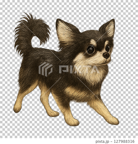 站立的吉娃娃的插圖 127988316