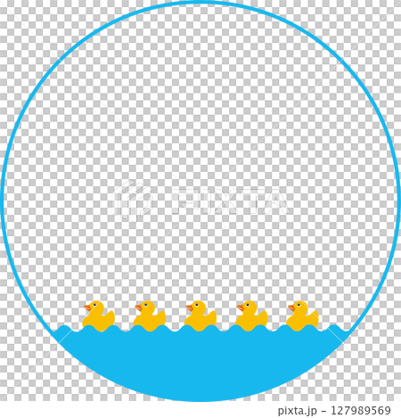 Cute illustration material of rubber duck (duck toy) | Rubber duck, duck, toy, water surface, yellow Cute illustration material of rubber duck (duck toy) | Rubber duck, duck, toy, water surface, yellow 127989569