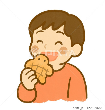 笑顔の男の子 | パンを食べる時間 笑顔の男の子 | パンを食べる時間 127989683