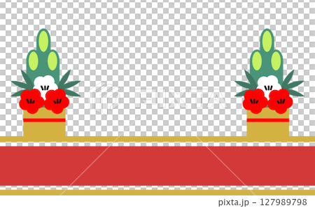 Simple Kadomatsu frame Simple Kadomatsu frame 127989798