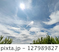 雲の上に太陽が輝く 127989827