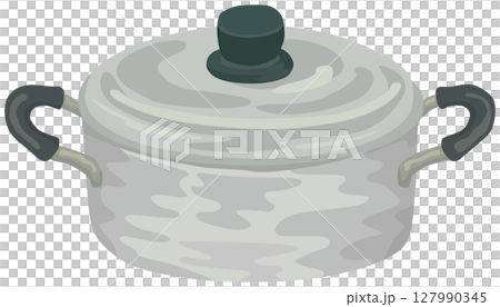 雙柄鍋插畫向量素材 雙柄鍋插畫向量素材 127990345