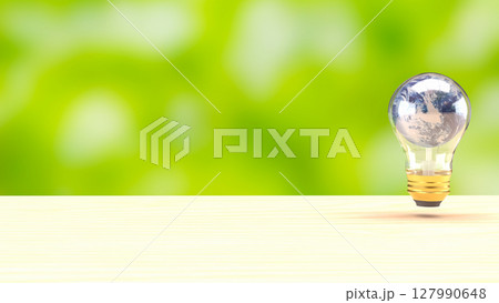 The Earth in Light bulb on black background fo Eco or energy concept 3d Rendering. The Earth in Light bulb on black background fo Eco or energy concept 3d Rendering. 127990648
