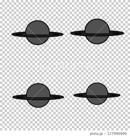 土星行星輪廓陰影簡單 127990990
