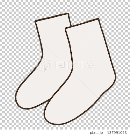 シンプルな靴下のイラスト 127991028