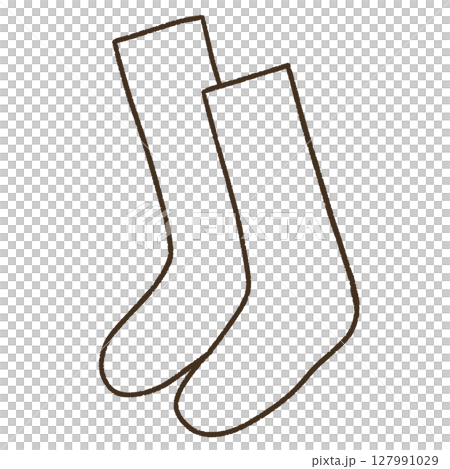 シンプルな靴下のイラスト 127991029