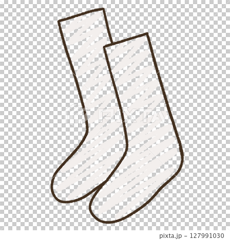 シンプルな靴下のイラスト 127991030