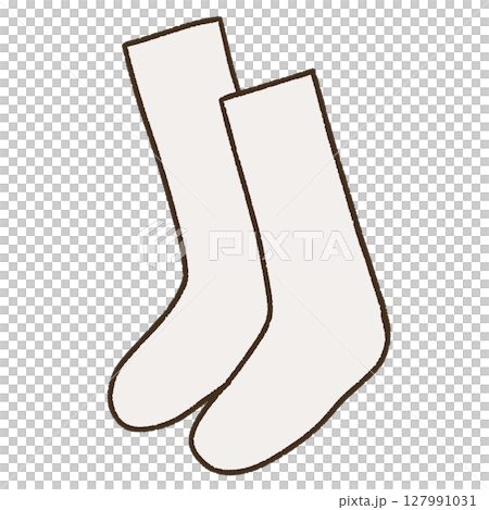 シンプルな靴下のイラスト 127991031
