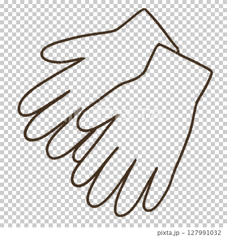 シンプルな手袋のイラスト 127991032