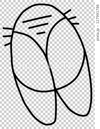 Simple monochrome cicada illustration 127991786