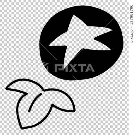 Simple monochrome morning glory illustration Simple monochrome morning glory illustration 127991790