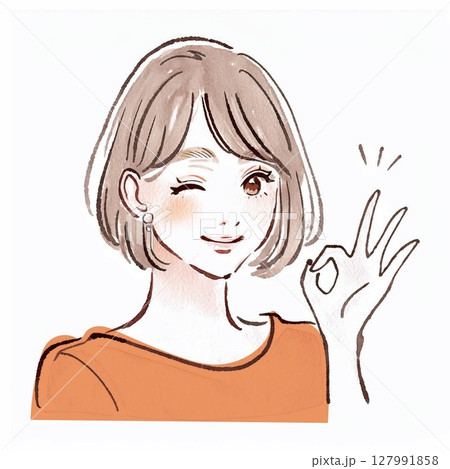 女性・女の子のイラスト素材 127991858