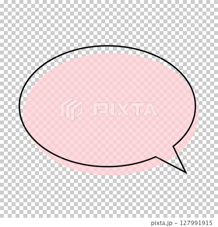 A simple pink oval speech bubble 127991915