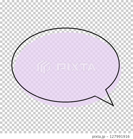 Simple purple oval speech bubble Simple purple oval speech bubble 127991916