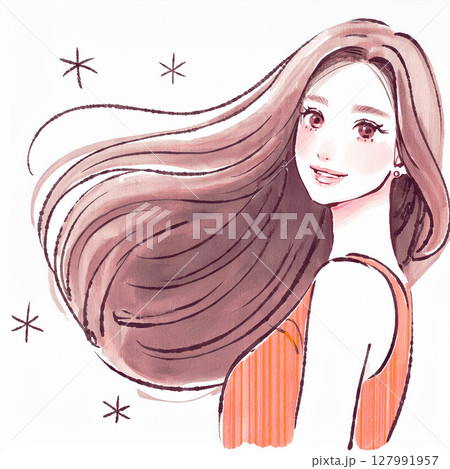 女性・女の子のイラスト素材 女性・女の子のイラスト素材 127991957