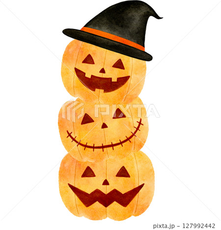 ハロウィンのかぼちゃのイラスト 127992442