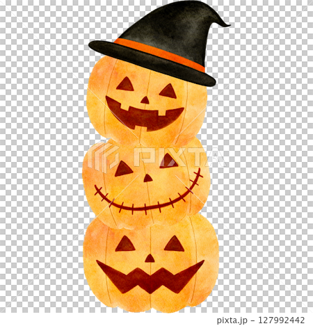 ハロウィンのかぼちゃのイラスト 127992442