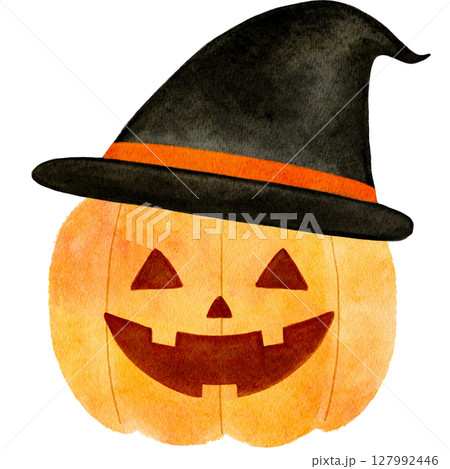 ハロウィンのかぼちゃのイラスト 127992446