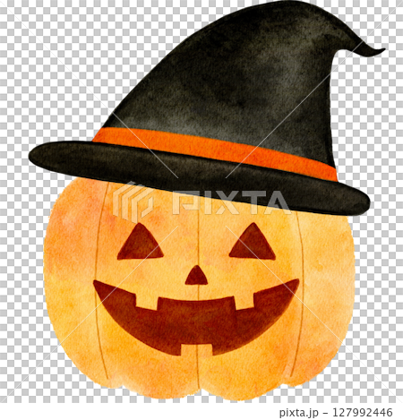 ハロウィンのかぼちゃのイラスト 127992446