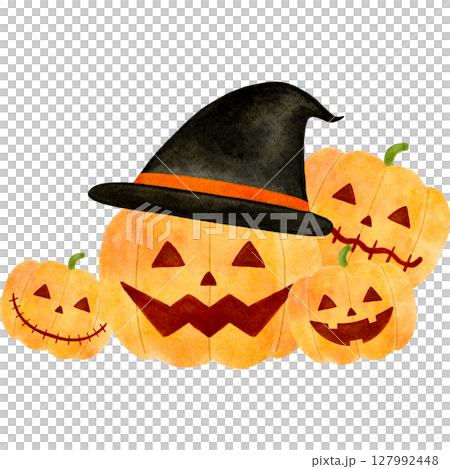Halloween pumpkin illustration 127992448