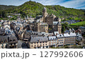Estaing Chateau. Castle. Aerial picture. Drone. Beautiful village in France. 127992606