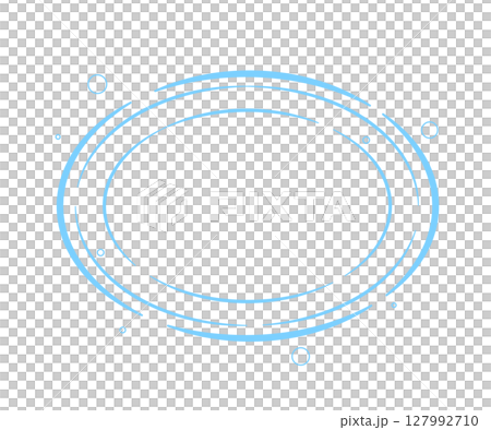 Water ripple oval frame material 02 (summer, cool) 127992710