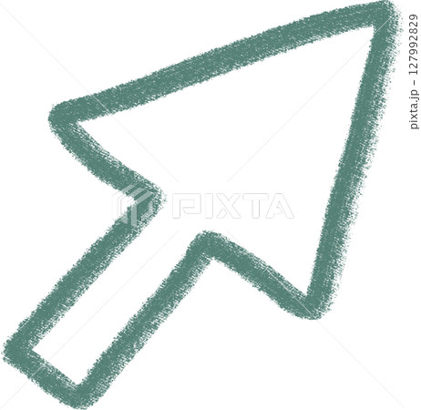 手書きでモスグリーンのポインターアイコン 127992829