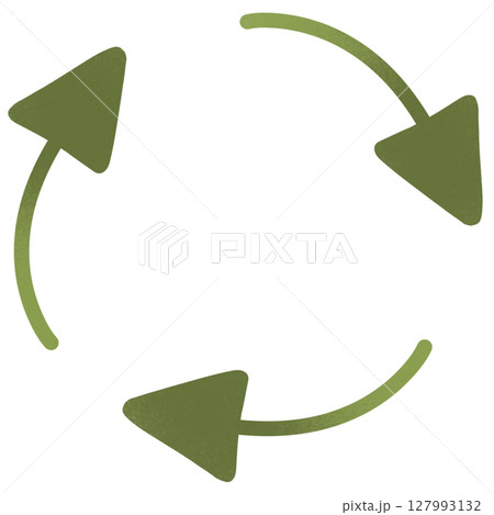 drawing leaf of green recycle symbol design 127993132